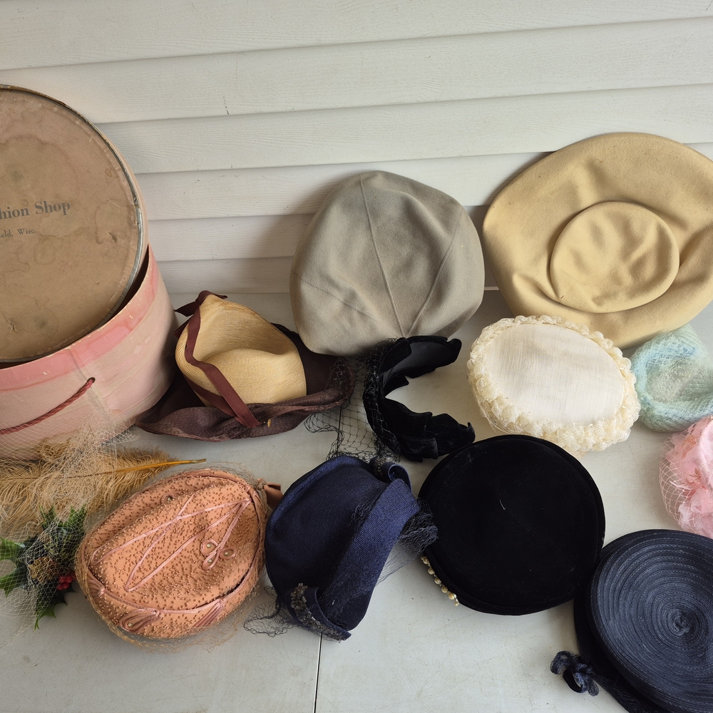 Elegant Women's Hat Collection Mid- Century hats mixed lot